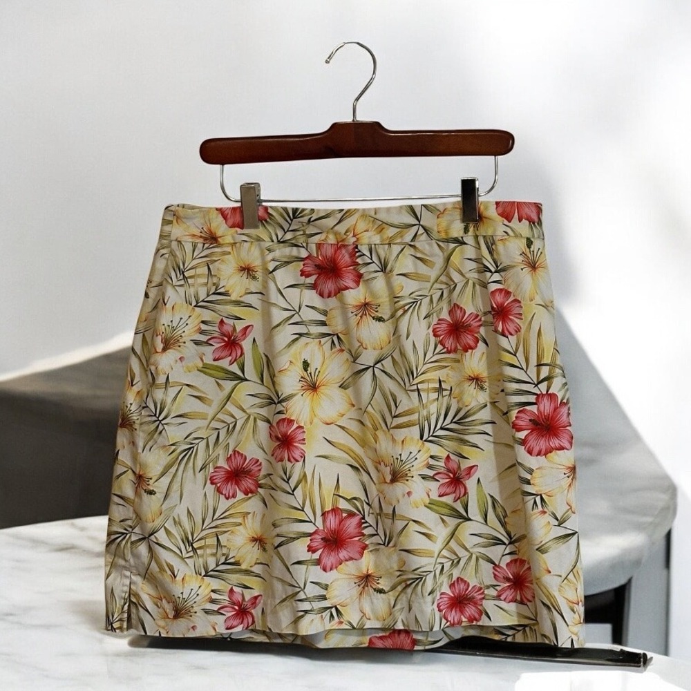 EP Pro Studio‎ Women's Size 14 Tropical Floral Print A-Line Golf Tennis Skort